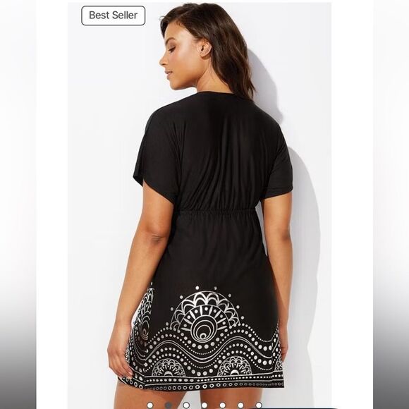 NWT Swimsuits for All KATE V-NECK COVER UP DRESS size 10/12 - Picture 4 of 13